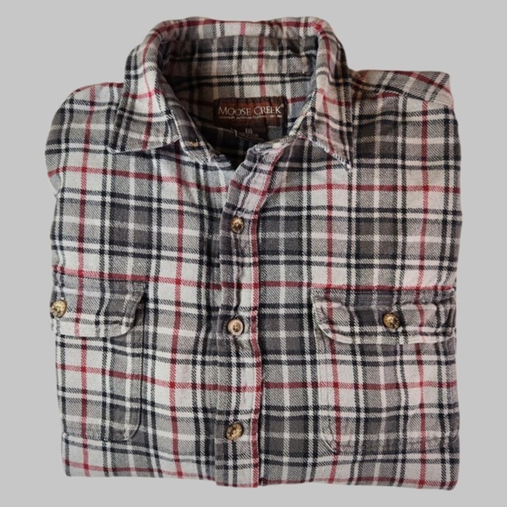 Moose Creek Shirt Size 2XL Heavy Cotton Flannel Long Sleeve‎ Outdoor